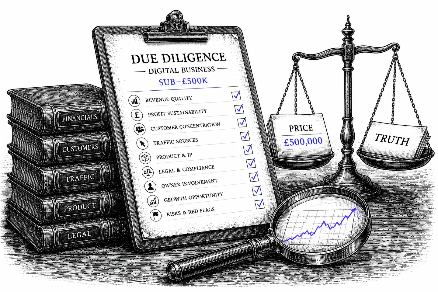 Due Diligence for a Sub-$500k Business (When You Don't Have a Lawyer or a Data Room)